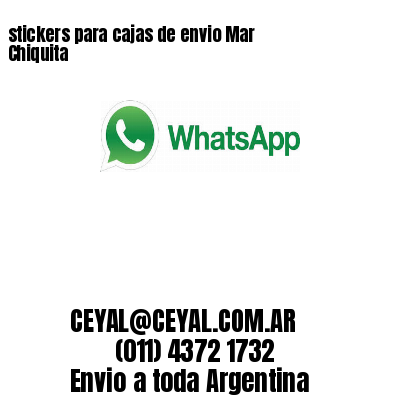 stickers para cajas de envio Mar Chiquita