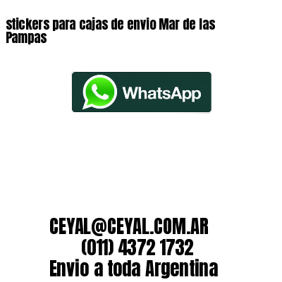 stickers para cajas de envio Mar de las Pampas
