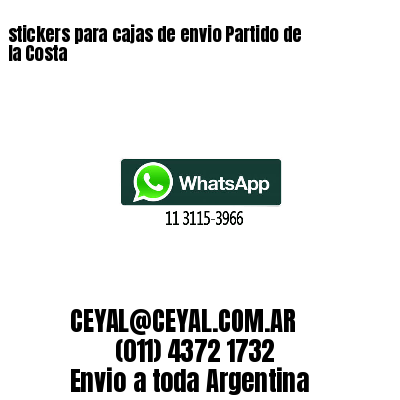 stickers para cajas de envio Partido de la Costa