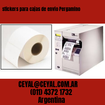 stickers para cajas de envio Pergamino