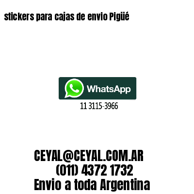 stickers para cajas de envio Pigüé