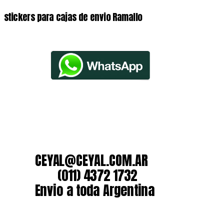 stickers para cajas de envio Ramallo