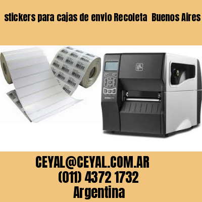 stickers para cajas de envio Recoleta  Buenos Aires