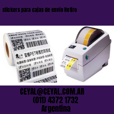 stickers para cajas de envio Retiro