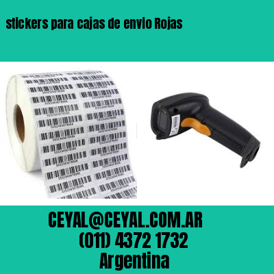 stickers para cajas de envio Rojas