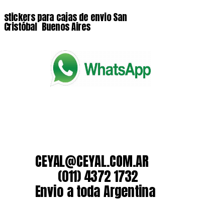 stickers para cajas de envio San Cristóbal  Buenos Aires