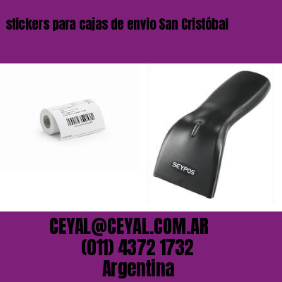 stickers para cajas de envio San Cristóbal