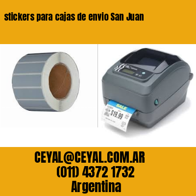 stickers para cajas de envio San Juan