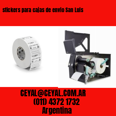 stickers para cajas de envio San Luis