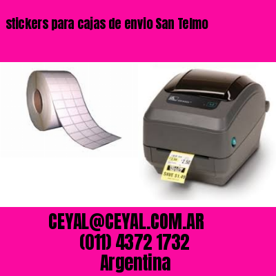 stickers para cajas de envio San Telmo