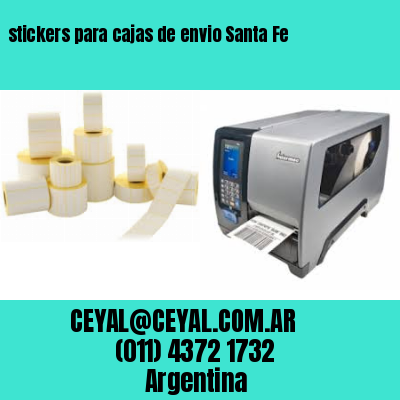 stickers para cajas de envio Santa Fe