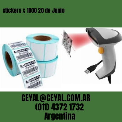 stickers x 1000 20 de Junio