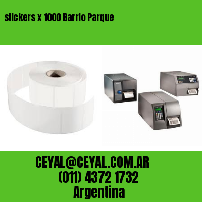 stickers x 1000 Barrio Parque