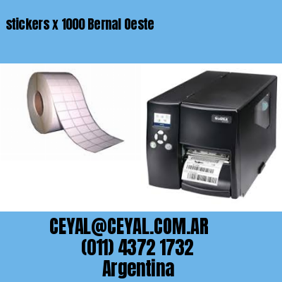 stickers x 1000 Bernal Oeste