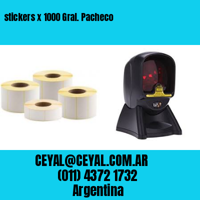 stickers x 1000 Gral. Pacheco