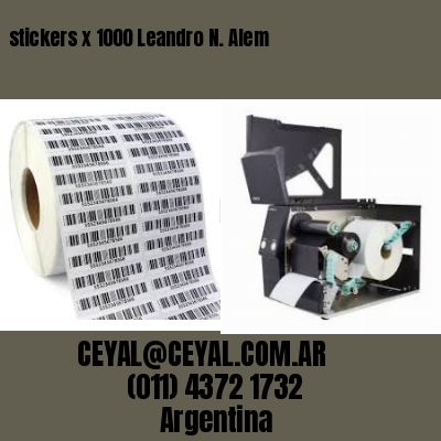 stickers x 1000 Leandro N. Alem