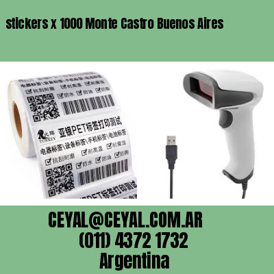 stickers x 1000 Monte Castro Buenos Aires