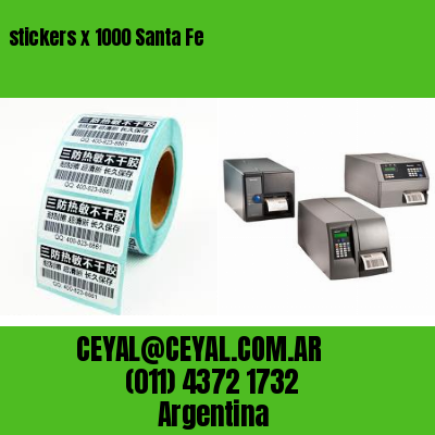 stickers x 1000 Santa Fe