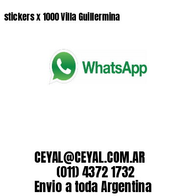 stickers x 1000 Villa Guillermina