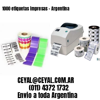 1000 etiquetas impresas – Argentina