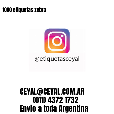 1000 etiquetas zebra