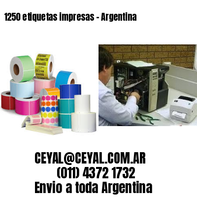 1250 etiquetas impresas – Argentina