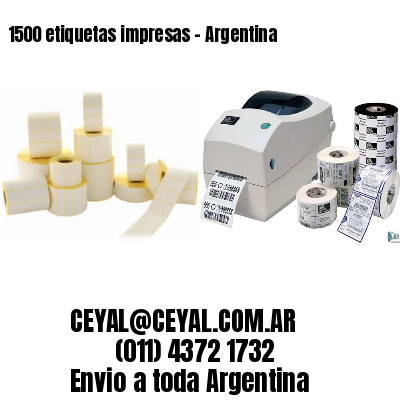 1500 etiquetas impresas – Argentina