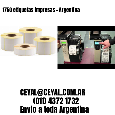 1750 etiquetas impresas – Argentina