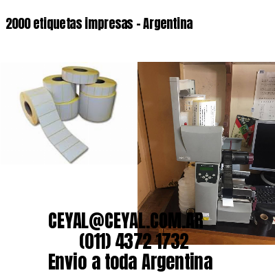 2000 etiquetas impresas – Argentina