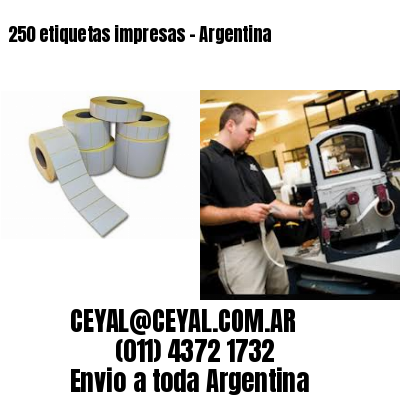 250 etiquetas impresas – Argentina