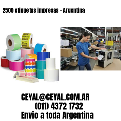 2500 etiquetas impresas – Argentina