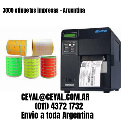 3000 etiquetas impresas – Argentina