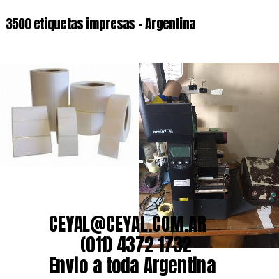 3500 etiquetas impresas – Argentina