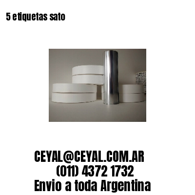  5 etiquetas sato