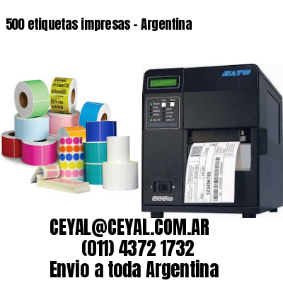 500 etiquetas impresas – Argentina