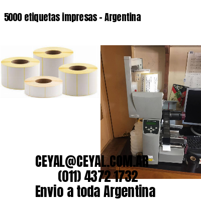 5000 etiquetas impresas – Argentina