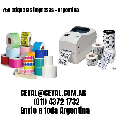 750 etiquetas impresas – Argentina