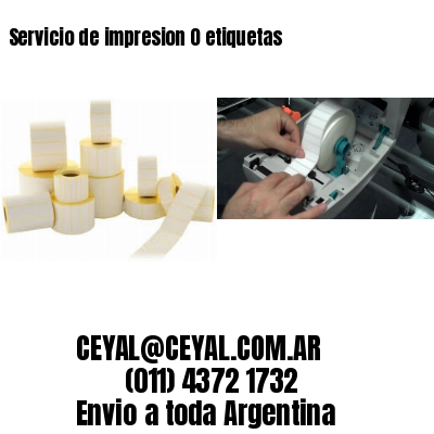 Servicio de impresion 0 etiquetas