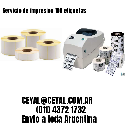 Servicio de impresion 100 etiquetas