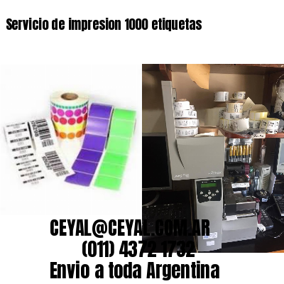 Servicio de impresion 1000 etiquetas