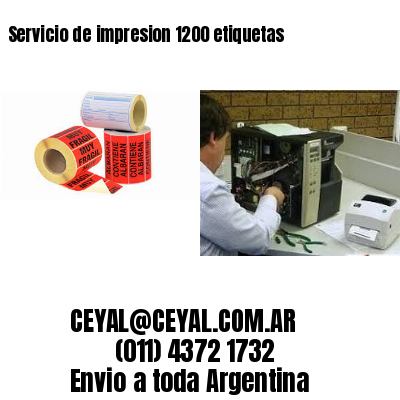 Servicio de impresion 1200 etiquetas