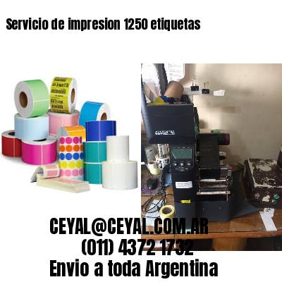 Servicio de impresion 1250 etiquetas