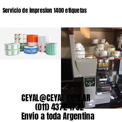 Servicio de impresion 1400 etiquetas