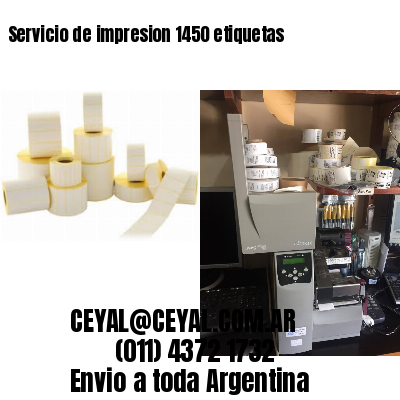 Servicio de impresion 1450 etiquetas