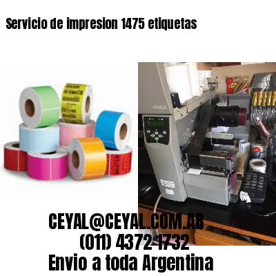 Servicio de impresion 1475 etiquetas