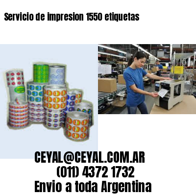 Servicio de impresion 1550 etiquetas