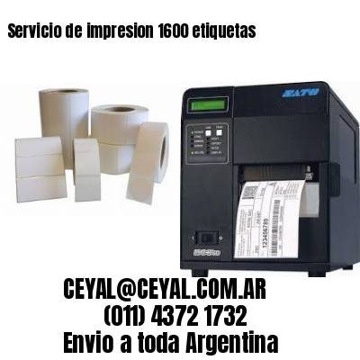 Servicio de impresion 1600 etiquetas