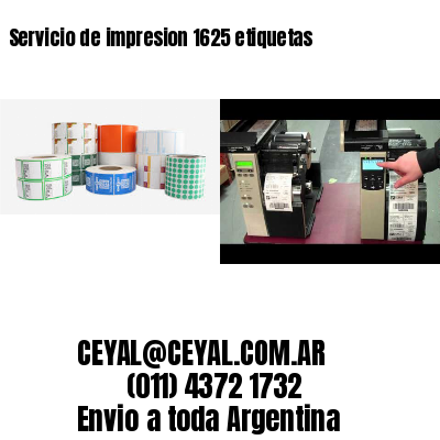 Servicio de impresion 1625 etiquetas