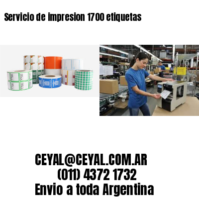 Servicio de impresion 1700 etiquetas