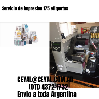 Servicio de impresion 175 etiquetas